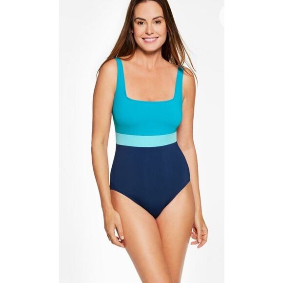 Miraclesuit Other - Talbots‎ Sun Ocean Sand Colorblock One Piece Swimsuit Womens Size 10